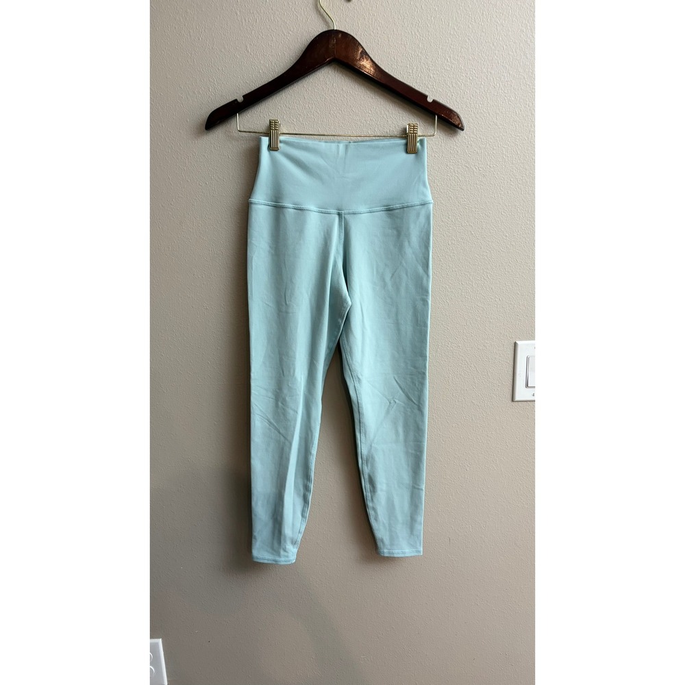 Alo Yoga High Waist Airbrush Leggings S Light Blue Mint 7/8 Athleisure Yoga